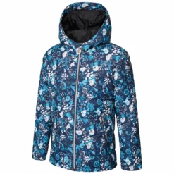 Dare2b, Girls Verdict Ski-jas Kinderen Floral Print River Blauw