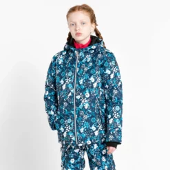 Dare2b, Girls Verdict Ski-jas Kinderen Floral Print River Blauw -XUEFENG EXTREME OUTFIT dare2b girls verdict aa jas gevoerd kinderen floral print river 22dare2101v3 BI 08