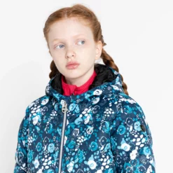 Dare2b, Girls Verdict Ski-jas Kinderen Floral Print River Blauw -XUEFENG EXTREME OUTFIT dare2b girls verdict aa jas gevoerd kinderen floral print river 22dare2101v3 BI 11