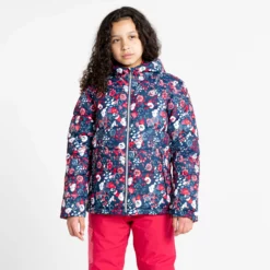 Dare2b, Girls Verdict Ski-jas Kinderen Virtual Floral Print Roze -XUEFENG EXTREME OUTFIT dare2b girls verdict aa jas gevoerd kinderen virtual floral print 22dare2101v2 BI 08