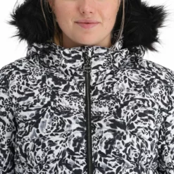 Dare2b, Glamorize III Ski-jas Dames Leopard Fusion Print Wit, Zwart -XUEFENG EXTREME OUTFIT dare2b glamorize iii aa jas gevoerd dames leopard fusion print 22dare2159v4 BI 07