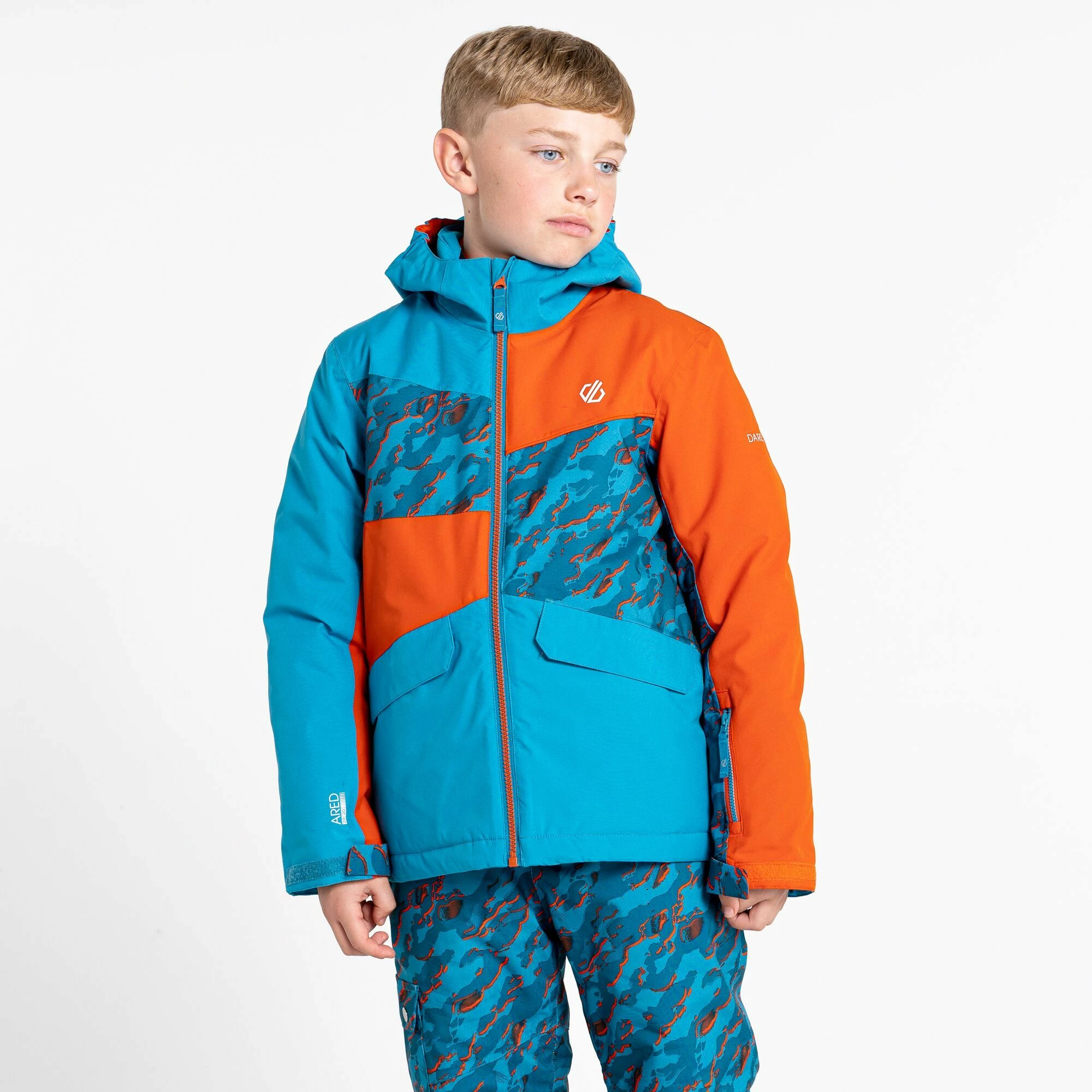 Dare2b, Glee II Ski-jas Kinderen Fjord Blauw, Oranje 5 Dare2b, Glee II Ski-jas Kinderen Fjord Blauw, Oranje - Afbeelding 3