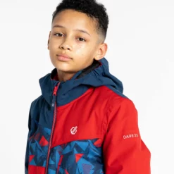 Dare2b, Glee II Ski-jas Kinderen Moonlight Denim Blauw, Rood -XUEFENG EXTREME OUTFIT dare2b glee ii aa jas gevoerd kinderen moonlight denim blauw rood 22dare2108v3 BI 11