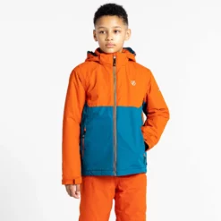 Dare2b, Impose III Ski-jas Kinderen Rusty Blauw, Oranje -XUEFENG EXTREME OUTFIT dare2b impose iii aa jas gevoerd kinderen rusty blauw oranje 22dare2110v3 BI 08