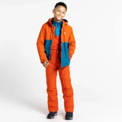 Dare2b, Impose III Ski-jas Kinderen Rusty Blauw, Oranje -XUEFENG EXTREME OUTFIT dare2b impose iii aa jas gevoerd kinderen rusty blauw oranje 22dare2110v3 BI 09