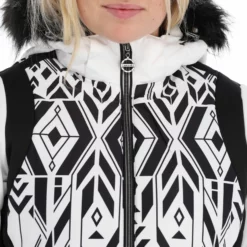 Dare2b, Prestige II Ski-jas Dames Monochrome Print Wit, Zwart -XUEFENG EXTREME OUTFIT dare2b prestige ii aa jas gevoerd dames monochrome print wit 22dare2157v1 BI 09