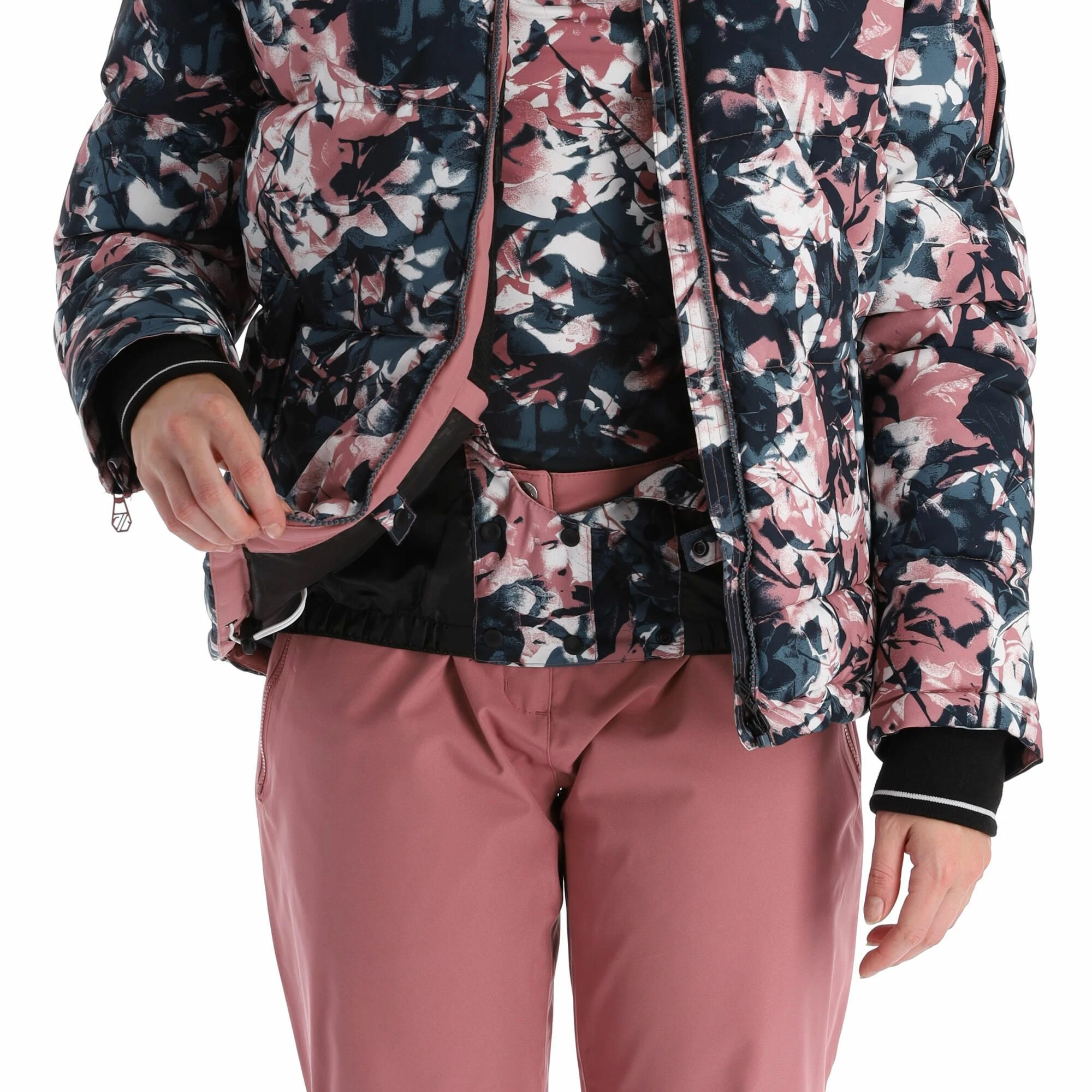 Dare2b, Verdict Ski-jas Dames Abstract Floral Print Mesa Roze 10 Dare2b, Verdict Ski-jas Dames Abstract Floral Print Mesa Roze - Afbeelding 8
