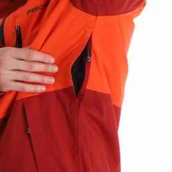 Fischer, Bansko Ski-jas Heren Tomato Rood -XUEFENG EXTREME OUTFIT fischer bansko aa jas gevoerd heren tomato rood 22fisch107v3 BI 10