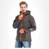 Geographical Norway, Tushiba Men 007 + Bs Softshell Ski-jas Heren Dark Grijs, Oranje