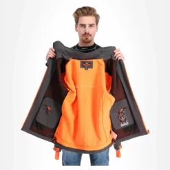 Geographical Norway, Tushiba Men 007 + Bs Softshell Ski-jas Heren Dark Grijs, Oranje -XUEFENG EXTREME OUTFIT geographical norway tushiba 007 softshell ski jas heren dark grijsoranje ac19geow11a 05.3635