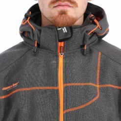 Geographical Norway, Tushiba Men 007 + Bs Softshell Ski-jas Heren Dark Grijs, Oranje -XUEFENG EXTREME OUTFIT geographical norway tushiba 007 softshell ski jas heren dark grijsoranje ac19geow11a 07.3635