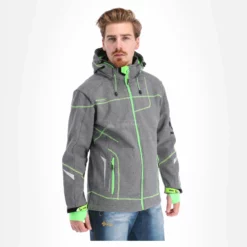 Geographical Norway, Tushiba Men 007 + Bs Softshell Ski-jas Heren Light Grijs, Groen -XUEFENG EXTREME OUTFIT geographical norway tushiba 007 softshell ski jas heren light grijsgroen ac19geow11e 04.3635
