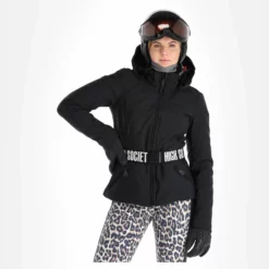 High Society, Jacy Ski-jas Dames Zwart 19 High Society, Jacy Ski-jas Dames Zwart -XUEFENG EXTREME OUTFIT high society down jacket aa jas gevoerd dames zwart 22highs104v2 BI 04
