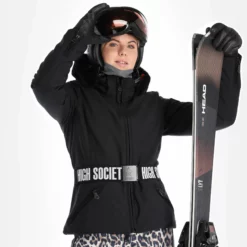 High Society, Jacy Ski-jas Dames Zwart 20 High Society, Jacy Ski-jas Dames Zwart -XUEFENG EXTREME OUTFIT high society down jacket aa jas gevoerd dames zwart 22highs104v2 BI 05