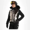 High Society, Harper Ski-jas Dames Caramel Bruin, Zwart -XUEFENG EXTREME OUTFIT high society ski jacket aa jas gevoerd dames caramel bruin zwart 22highs101v2 BI 02