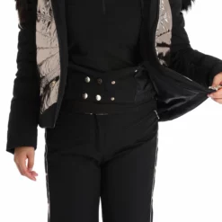 High Society, Harper Ski-jas Dames Caramel Bruin, Zwart -XUEFENG EXTREME OUTFIT high society ski jacket aa jas gevoerd dames caramel bruin zwart 22highs101v2 BI 09