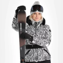High Society, Elea Ski-jas Dames Paisley Print Zwart -XUEFENG EXTREME OUTFIT high society ski jacket aa jas gevoerd dames paisley print zwart 22highs106v2 BI 05
