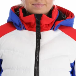 Kelly, Down Jacket Ski-jas Dames Ocean Blauw, Wit -XUEFENG EXTREME OUTFIT kelly down jacket aa jas gevoerd dames ocean blauw wit 22kelly102v3 BI 07