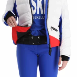 Kelly, Down Jacket Ski-jas Dames Ocean Blauw, Wit -XUEFENG EXTREME OUTFIT kelly down jacket aa jas gevoerd dames ocean blauw wit 22kelly102v3 BI 09