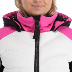 Kelly, Down Jacket Ski-jas Dames Roze, Wit 22 Kelly, Down Jacket Ski-jas Dames Roze, Wit -XUEFENG EXTREME OUTFIT kelly down jacket aa jas gevoerd dames roze wit 22kelly102v2 BI 07