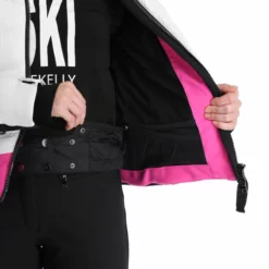 Kelly, Down Jacket Ski-jas Dames Roze, Wit 24 Kelly, Down Jacket Ski-jas Dames Roze, Wit -XUEFENG EXTREME OUTFIT kelly down jacket aa jas gevoerd dames roze wit 22kelly102v2 BI 10
