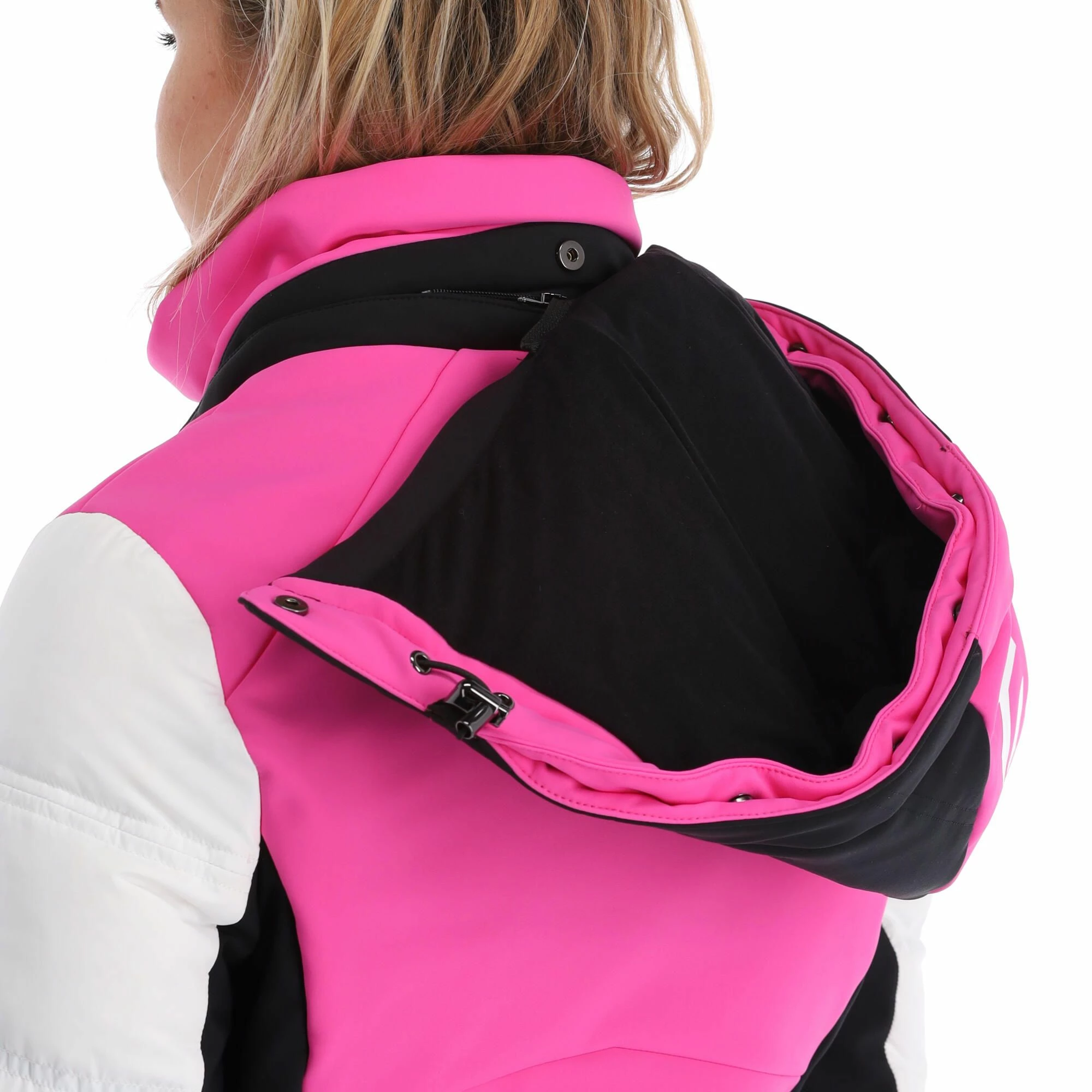 Kelly, Down Jacket Ski-jas Dames Roze, Wit 12 Kelly, Down Jacket Ski-jas Dames Roze, Wit - Afbeelding 10