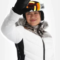 Kelly, Down Jacket Ski-jas Dames Stone Wit -XUEFENG EXTREME OUTFIT kelly down jacket aa jas gevoerd dames stone wit 22kelly101v3 BI 05
