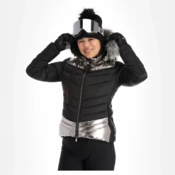 Kelly, Down Jacket Ski-jas Dames Stone Zwart -XUEFENG EXTREME OUTFIT kelly down jacket aa jas gevoerd dames stone zwart 22kelly101v1 BI 04