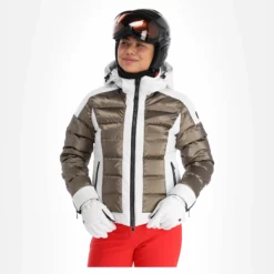Kelly, Softshell Jacket Softshell Ski-jas Dames Goud, Wit