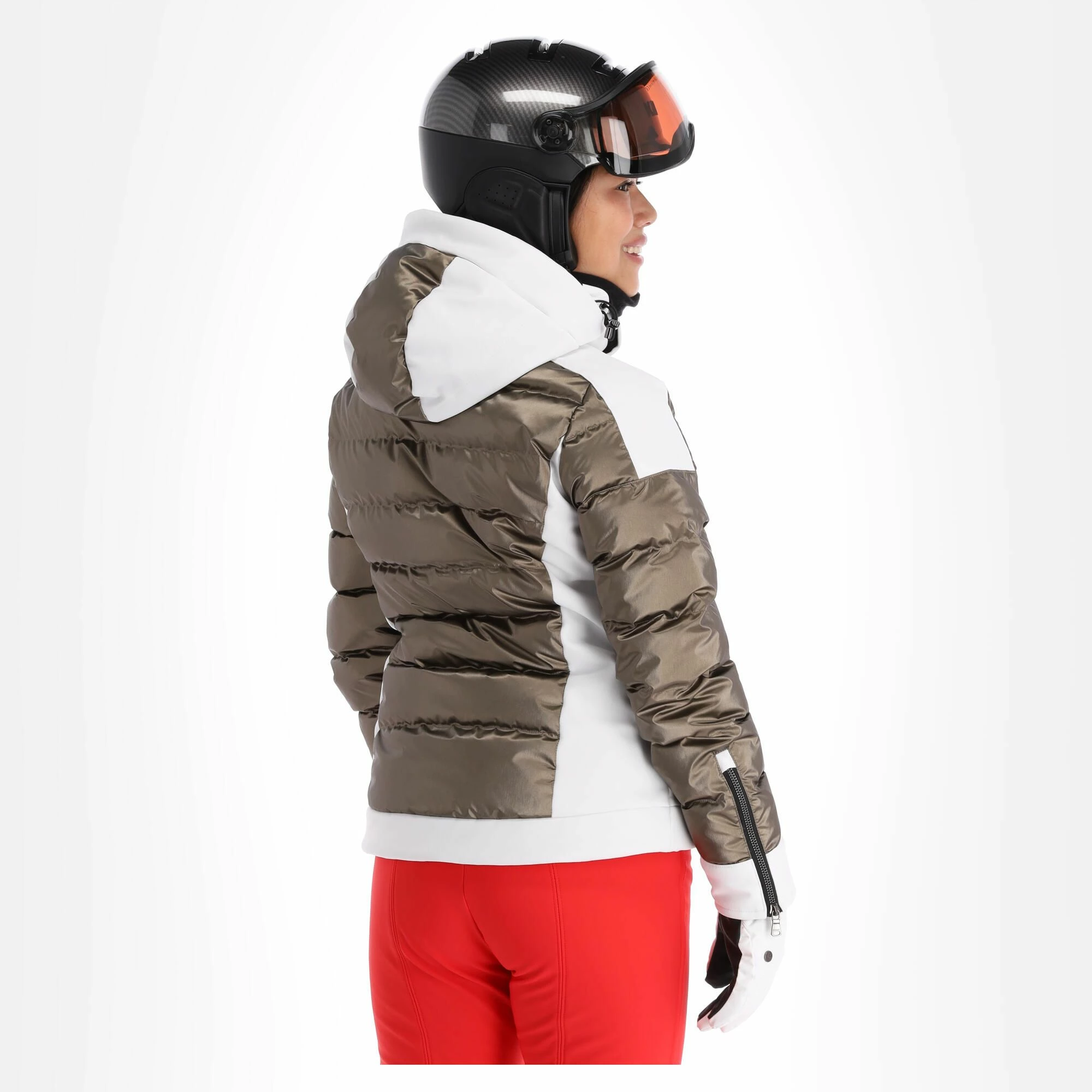 Kelly, Softshell Jacket Softshell Ski-jas Dames Goud, Wit 4 Kelly, Softshell Jacket Softshell Ski-jas Dames Goud, Wit - Afbeelding 2