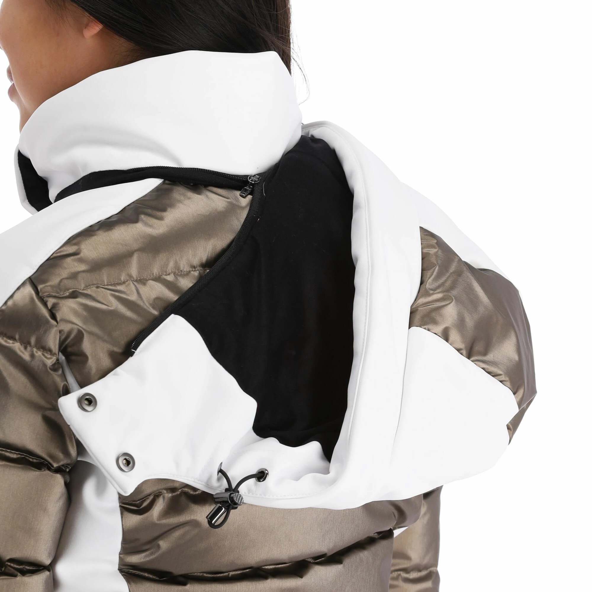 Kelly, Softshell Jacket Softshell Ski-jas Dames Goud, Wit 14 Kelly, Softshell Jacket Softshell Ski-jas Dames Goud, Wit - Afbeelding 12