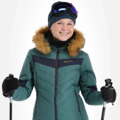 Kilpi, Alisia-W Ski-jas Dames Dark Groen -XUEFENG EXTREME OUTFIT kilpi alisia w aa jas gevoerd dames dark groen 22kilpi106v2 BI 05