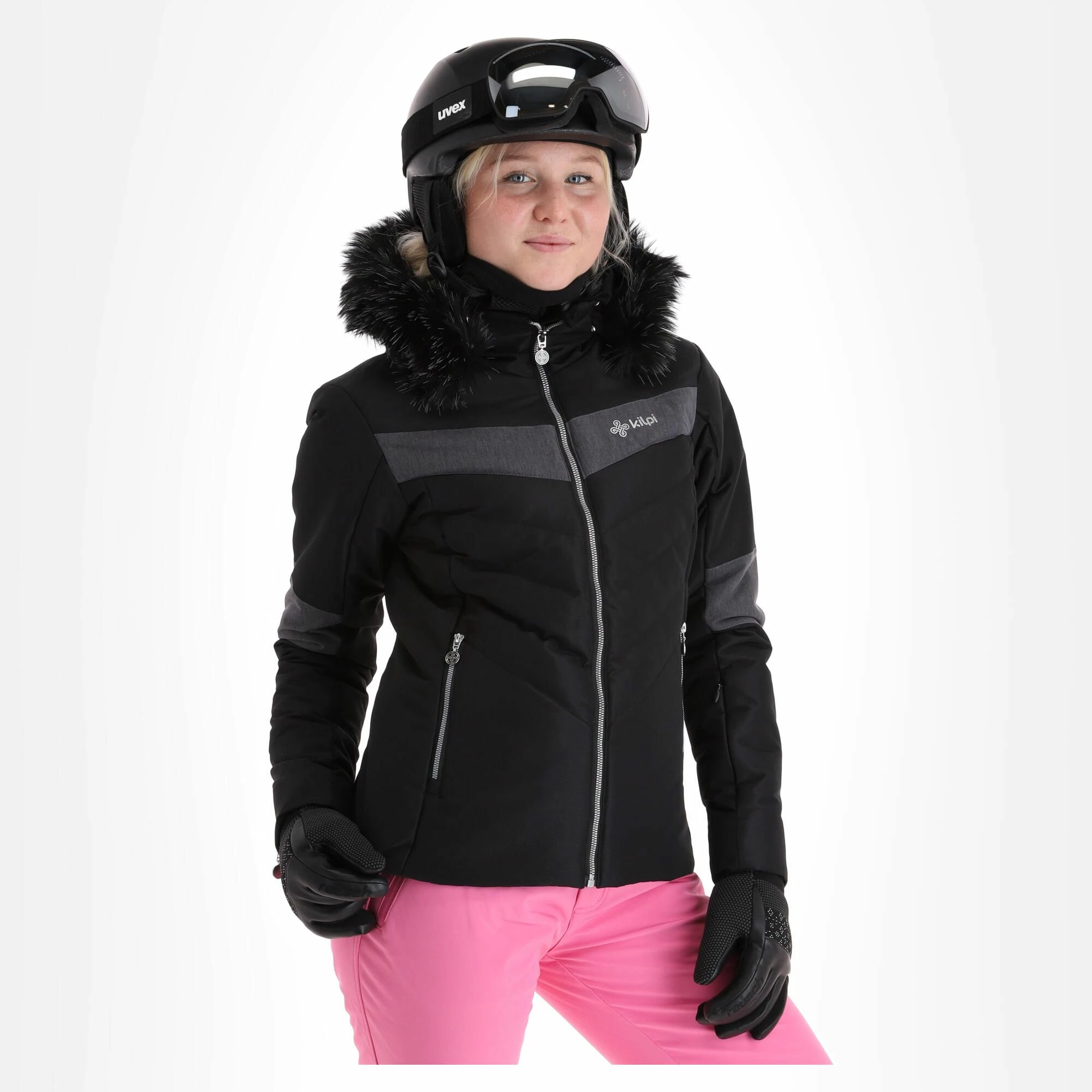 Kilpi, Alisia-W Ski-jas Dames Zwart 5 Kilpi, Alisia-W Ski-jas Dames Zwart - Afbeelding 3