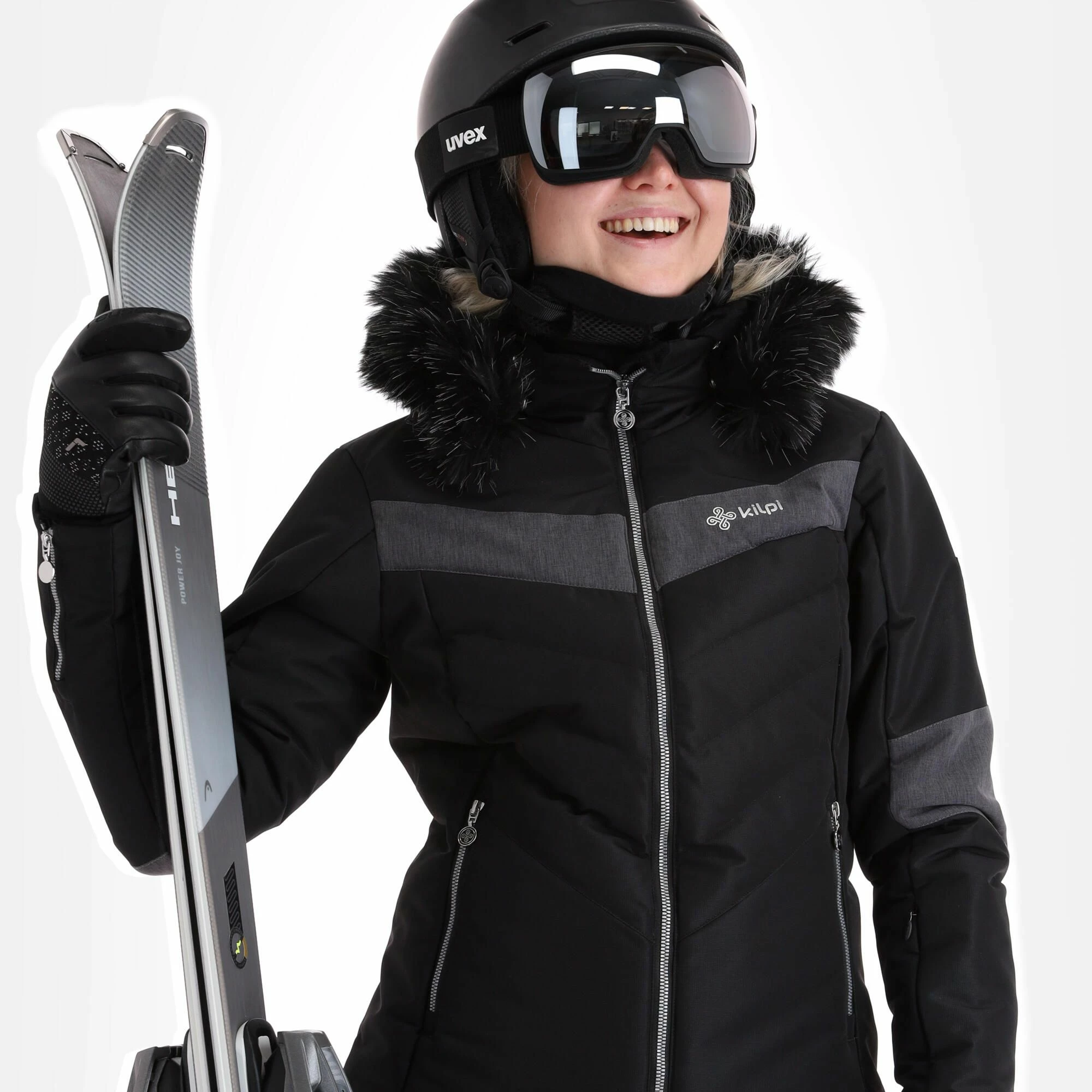 Kilpi, Alisia-W Ski-jas Dames Zwart 6 Kilpi, Alisia-W Ski-jas Dames Zwart - Afbeelding 4