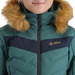 Kilpi, Alisia-W Ski-jas Grote Maten Dames Dark Groen -XUEFENG EXTREME OUTFIT kilpi alisia w aa jas gevoerd plus size dames dark groen 22kilpi126v1 BI 12