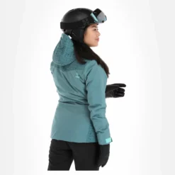 Kilpi, Flip-W Ski-jas Dames Dark Groen -XUEFENG EXTREME OUTFIT kilpi flip w aa jas gevoerd dames dark groen 22kilpi108v2 BI 03