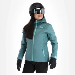 Kilpi, Flip-W Ski-jas Dames Dark Groen -XUEFENG EXTREME OUTFIT kilpi flip w aa jas gevoerd dames dark groen 22kilpi108v2 BI 04