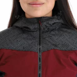Kilpi, Flip-W Ski-jas Grote Maten Dames Dark Rood -XUEFENG EXTREME OUTFIT kilpi flip w aa jas gevoerd plus size dames dark rood 22kilpi127v1 BI 10