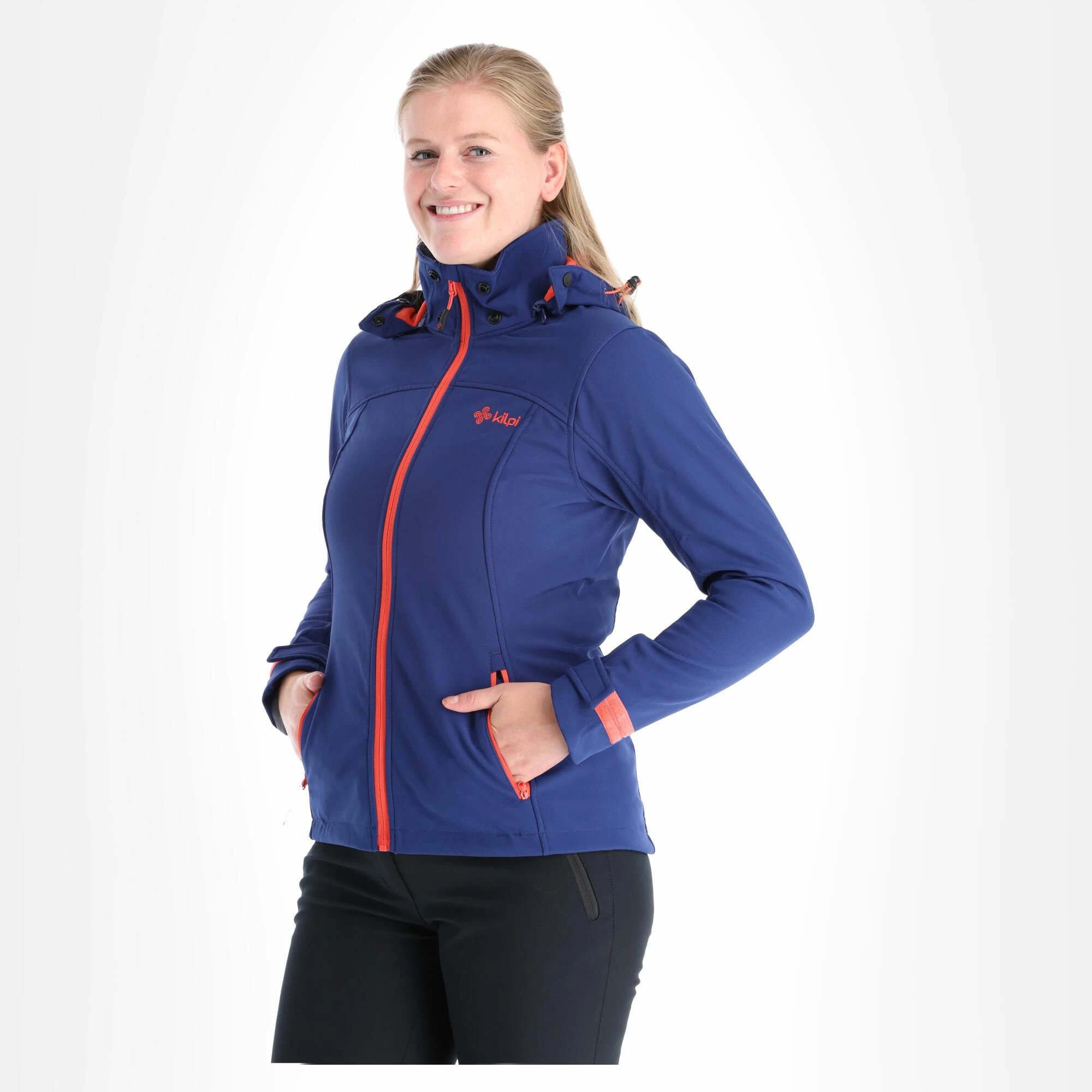 Kilpi, Ravia-W Softshell Ski-jas Dames Dark Blauw 3 Kilpi, Ravia-W Softshell Ski-jas Dames Dark Blauw