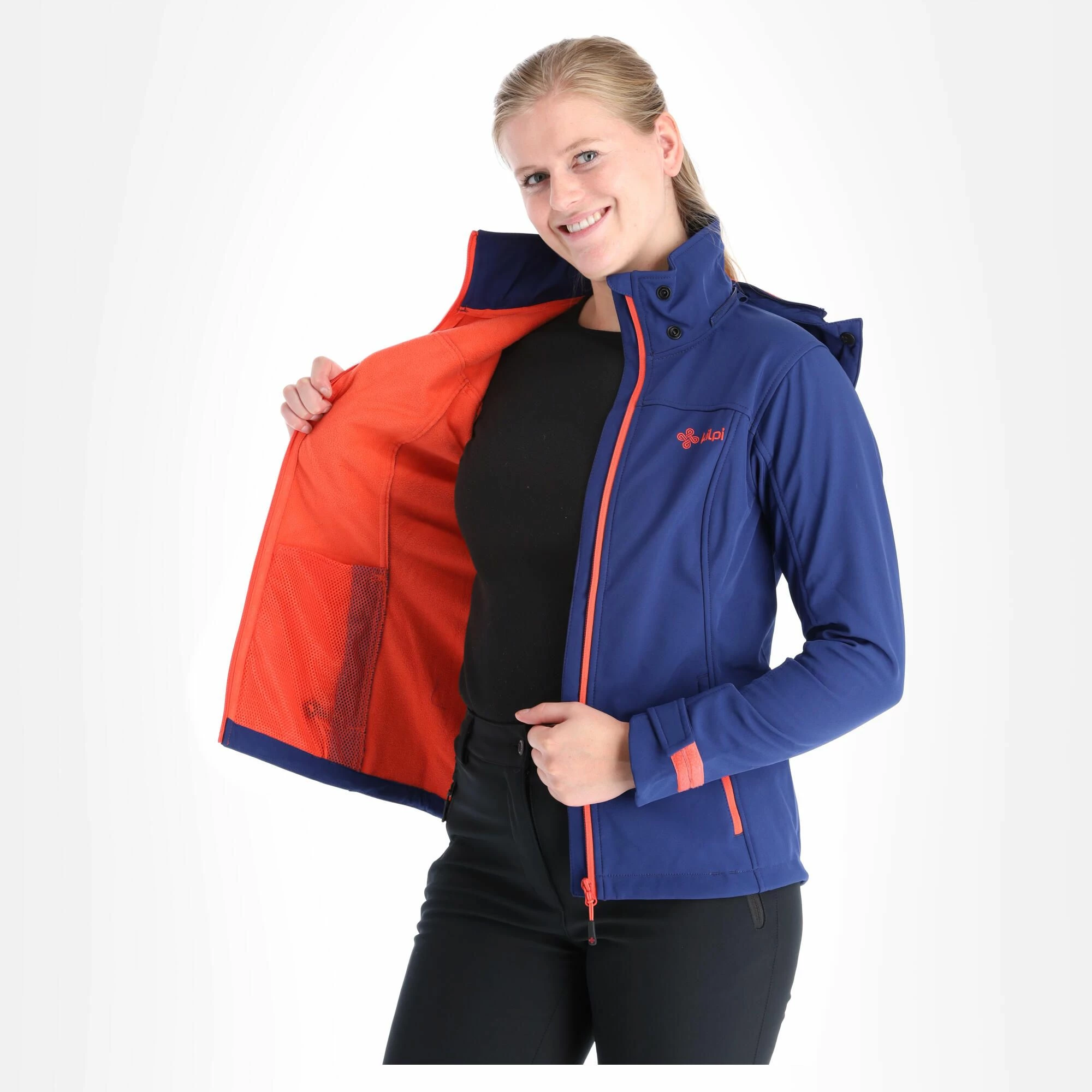 Kilpi, Ravia-W Softshell Ski-jas Dames Dark Blauw 6 Kilpi, Ravia-W Softshell Ski-jas Dames Dark Blauw - Afbeelding 4