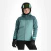 Kilpi, Ravia-W Softshell Ski-jas Dames Dark Groen 1 Kilpi, Ravia-W Softshell Ski-jas Dames Dark Groen -XUEFENG EXTREME OUTFIT kilpi ravia w ac softshell jas dames dark groen 22kilpi109v5 BI 02
