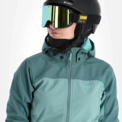 Kilpi, Ravia-W Softshell Ski-jas Dames Dark Groen -XUEFENG EXTREME OUTFIT kilpi ravia w ac softshell jas dames dark groen 22kilpi109v5 BI 05