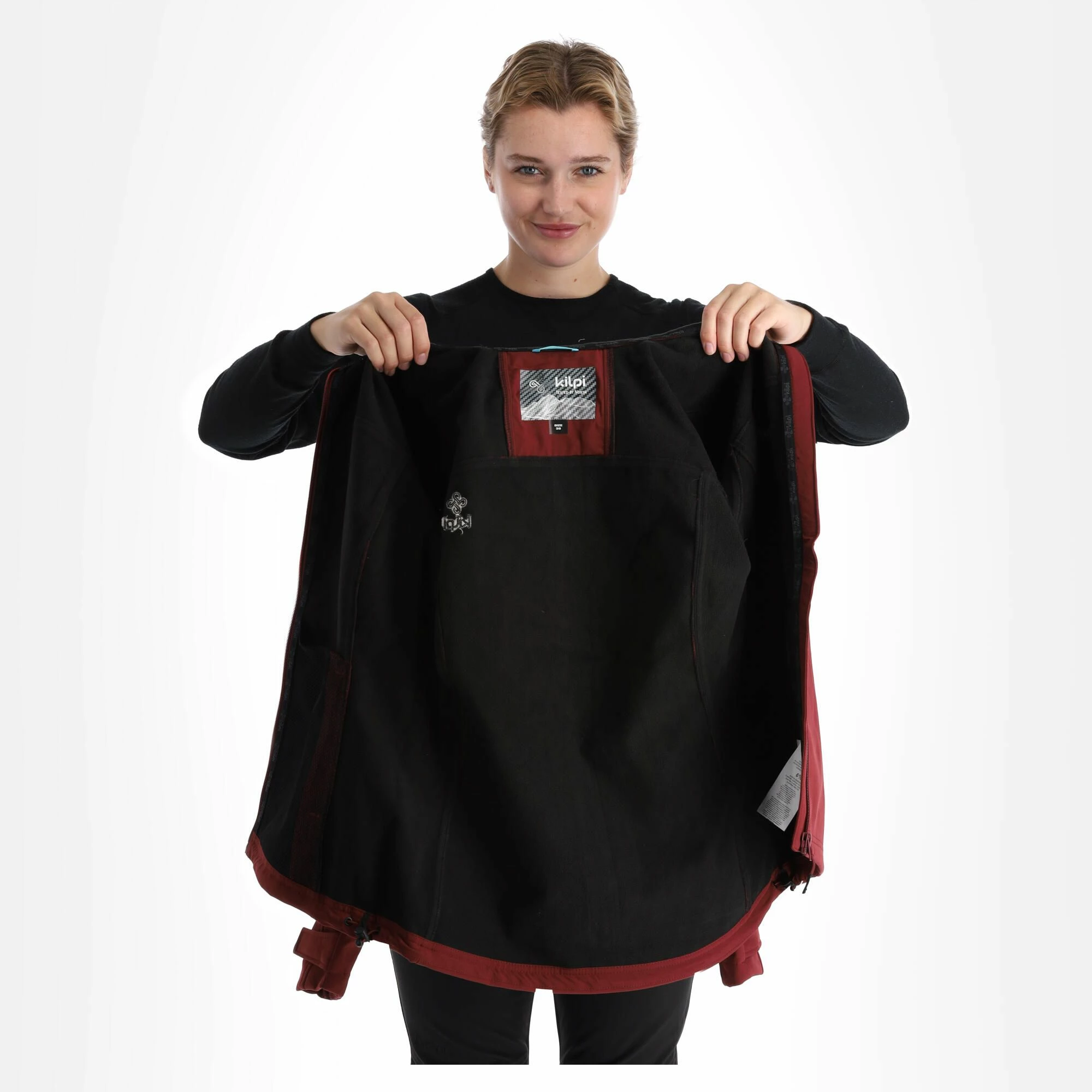 Kilpi, Ravia-W Softshell Ski-jas Dames Dark Rood 7 Kilpi, Ravia-W Softshell Ski-jas Dames Dark Rood - Afbeelding 5