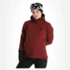 Kilpi, Ravia-W Softshell Ski-jas Grote Maten Dames Dark Rood -XUEFENG EXTREME OUTFIT kilpi ravia w ac softshell jas plus size dames dark rood 22kilpi128v1 BI 02