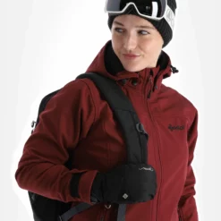 Kilpi, Ravia-W Softshell Ski-jas Grote Maten Dames Dark Rood -XUEFENG EXTREME OUTFIT kilpi ravia w ac softshell jas plus size dames dark rood 22kilpi128v1 BI 05