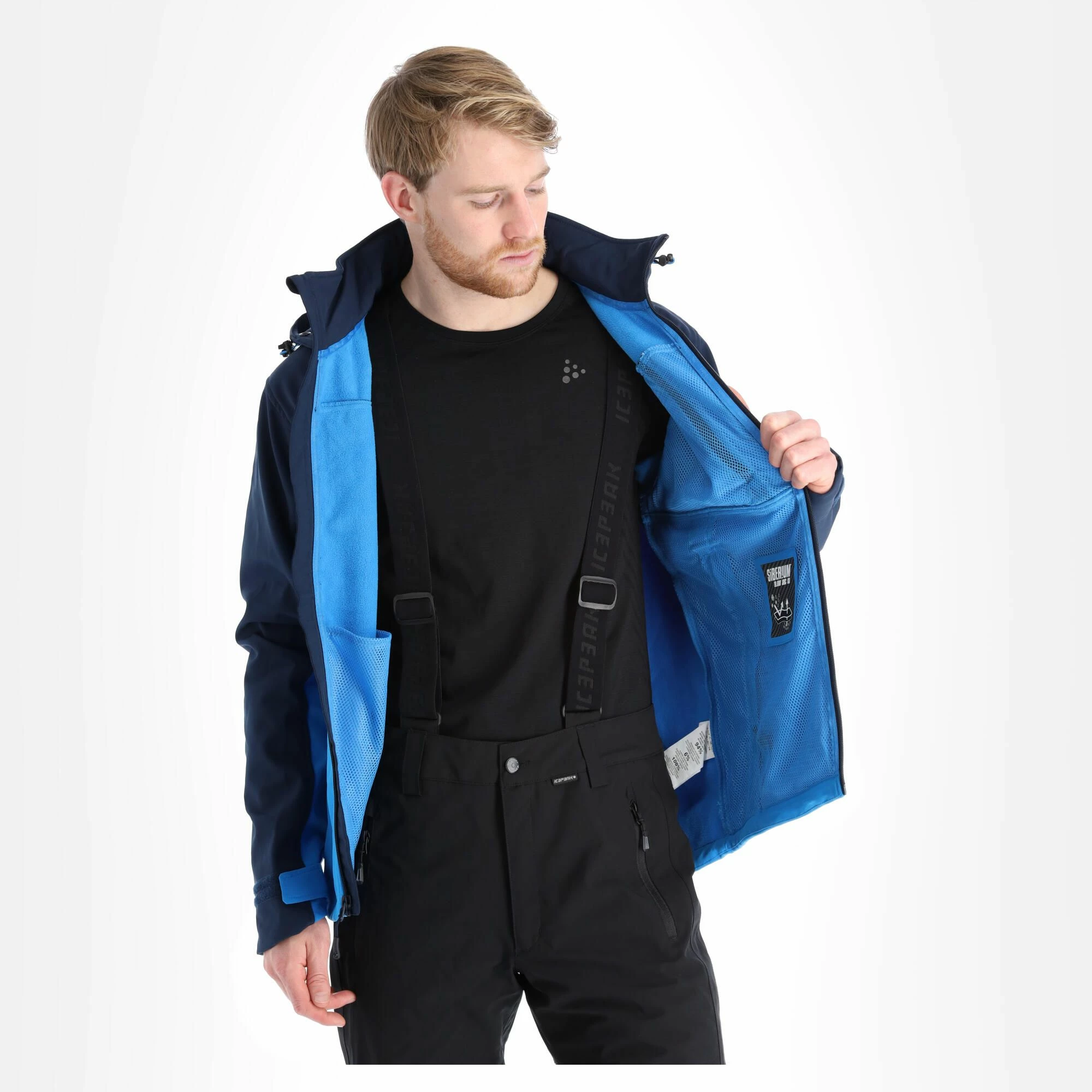 Kilpi, Ravio-M Softshell Ski-jas Heren Blauw 6 Kilpi, Ravio-M Softshell Ski-jas Heren Blauw - Afbeelding 4