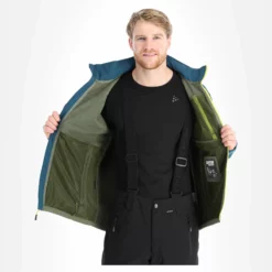 Kilpi, Ravio-M Softshell Ski-jas Heren Khaki Groen -XUEFENG EXTREME OUTFIT kilpi ravio m ac softshell jas heren khaki groen AC11kil108d BI 05