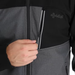 Kilpi, Ravio-M Softshell Ski-jas Grote Maten Heren Dark Grijs -XUEFENG EXTREME OUTFIT kilpi ravio m ac softshell jas plus size heren dark grijs 22kilpi161v3 BI 08