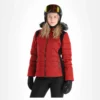 Luhta, Lainiotunturi Ski-jas Dames CRANBERRY Rood -XUEFENG EXTREME OUTFIT luhta lainiotunturi aa jas gevoerd dames cranberry rood AA21luh104d BI 02