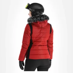 Luhta, Lainiotunturi Ski-jas Dames CRANBERRY Rood -XUEFENG EXTREME OUTFIT luhta lainiotunturi aa jas gevoerd dames cranberry rood AA21luh104d BI 03